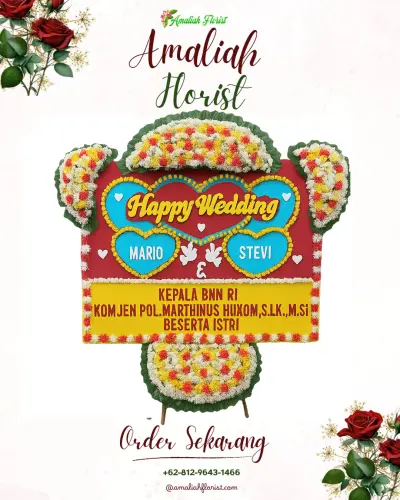 Karangan Papan Bunga Pernikahan di Grand Pasundan Convention Hotel